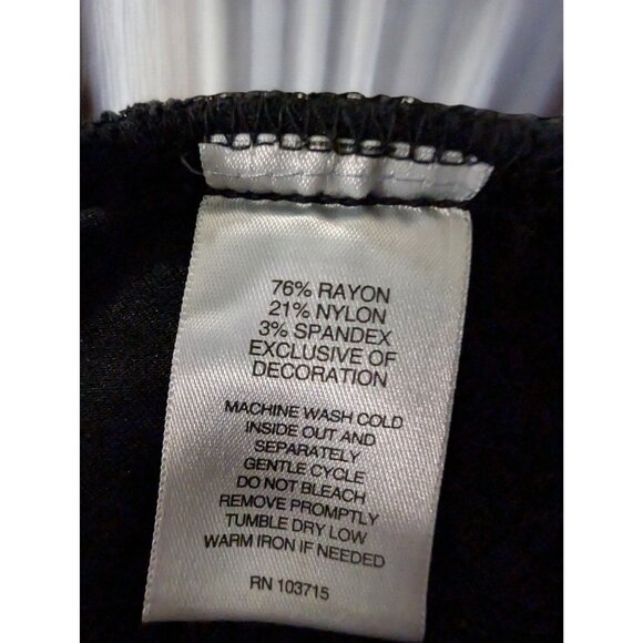 Valerie Stevens Black Plus Size Pants 24W 24 W Stretch Rayon Blend 4 Pockets - Picture 4 of 9